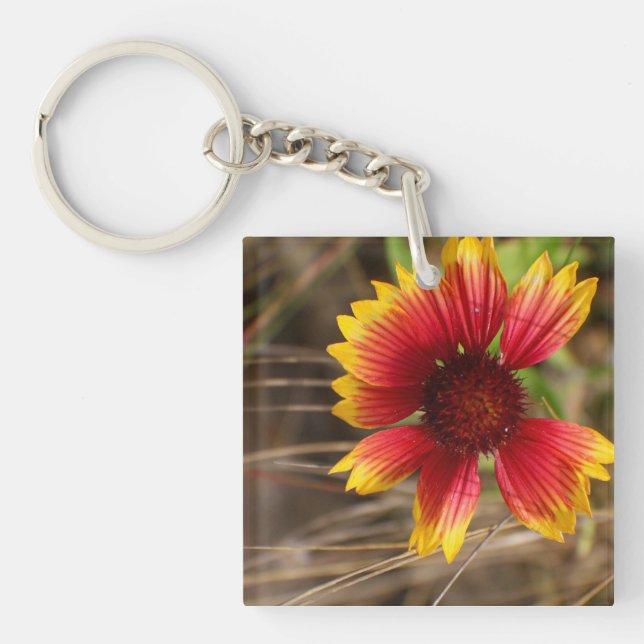Flower in the Wind Key Ring (Front)