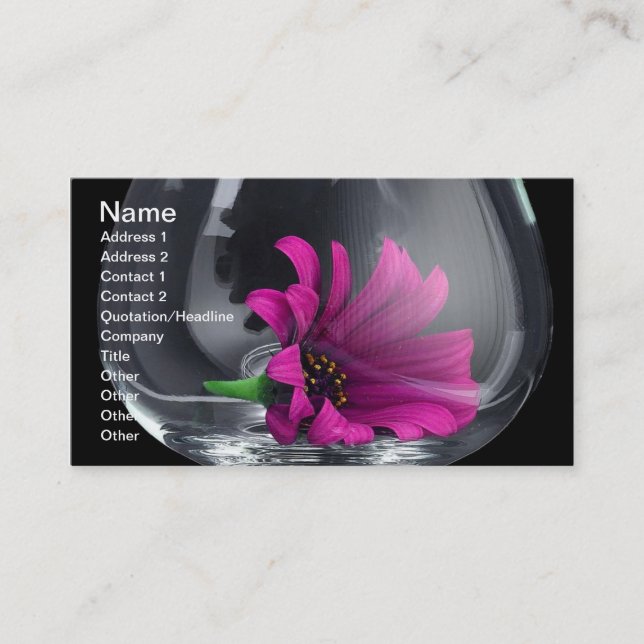 Flower in Vase Business Card (Front)