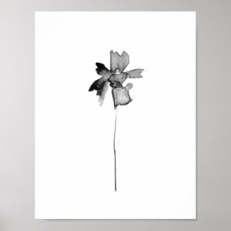 Flower ink lithograph print