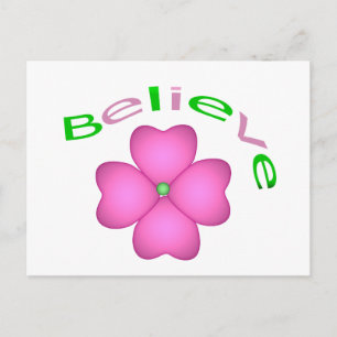 Flower Inspirational Believe Postcard