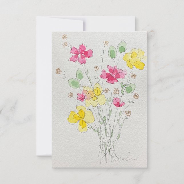 flower invitation (Front)