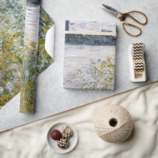 Flower Island near Vétheuil, Claude Monet  Wrapping Paper (Crafts)