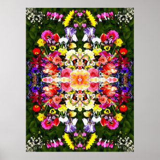 Flower Kaleidoscope Poster