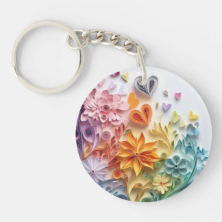 Flower key ring