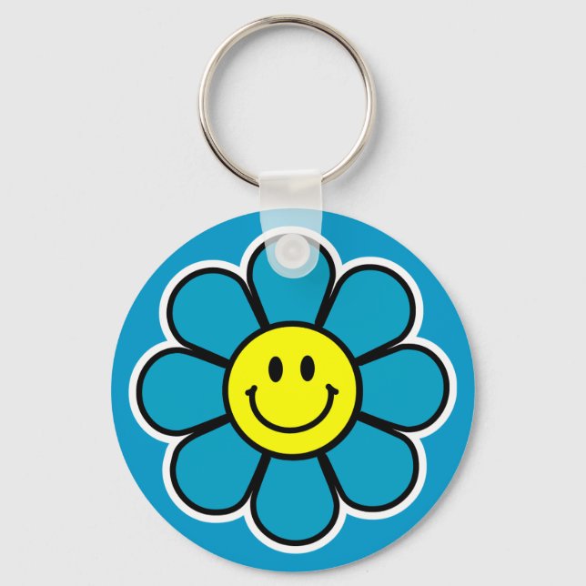 Flower Keychain (Blue) (Front)