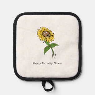 Flower kitchen accessory, happy birthday flower, pot holder