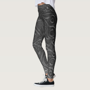 flower knite leggings