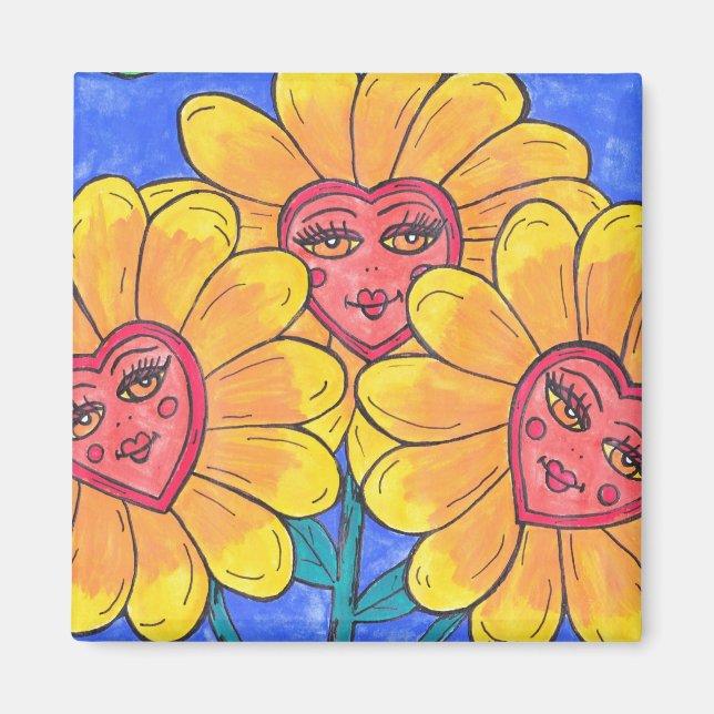 Flower Ladies Magnet (Front)