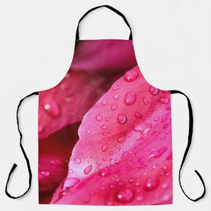 Flower leaf macro dew drops nature apron