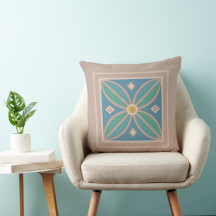 Flower leaves petal diamond abstract  cushion