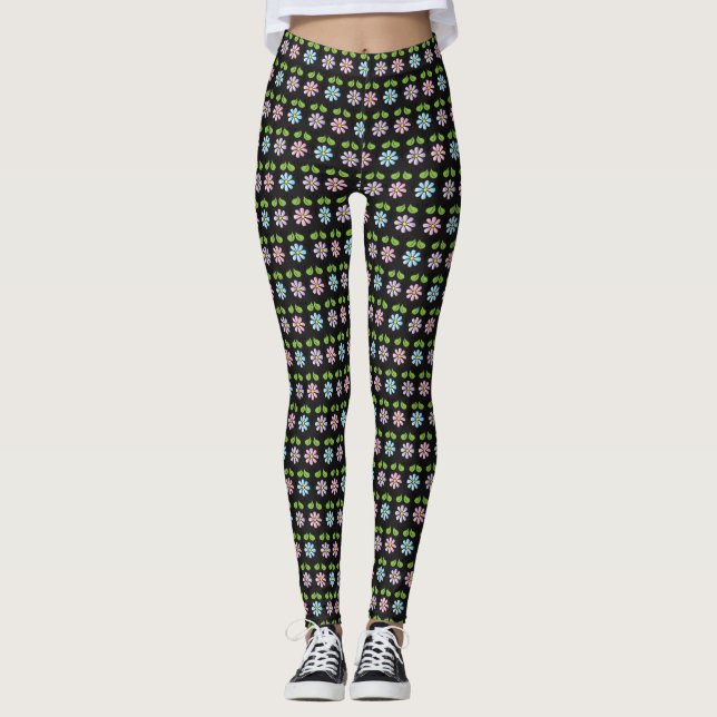 Flower Leggings Multi Coloured Stylish (Front)