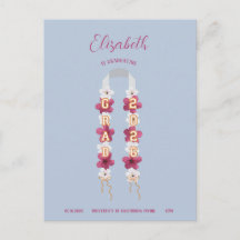 Flower Lei Graduation Announcement 2026
