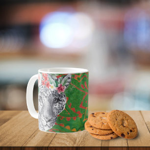 Flower Leopard Jungle Batik Coffee Mug