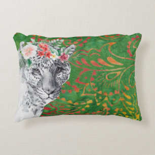 Flower Leopard Jungle Batik Decorative Cushion