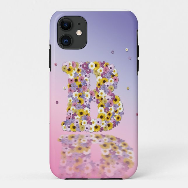 Flower letter B Case-Mate iPhone Case (Back)