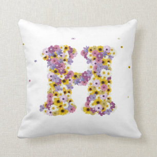 Flower letter H Cushion