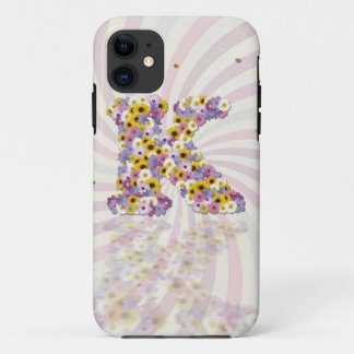Flower letter K iPhone 11 Case