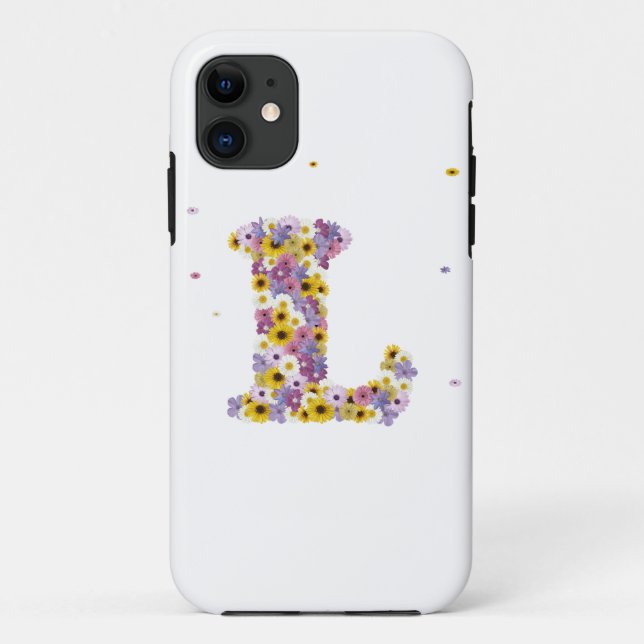 Flower letter L Case-Mate iPhone Case (Back)