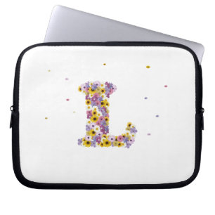 Flower letter L Laptop Sleeve