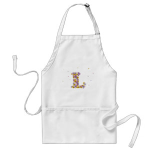 Flower letter L Standard Apron