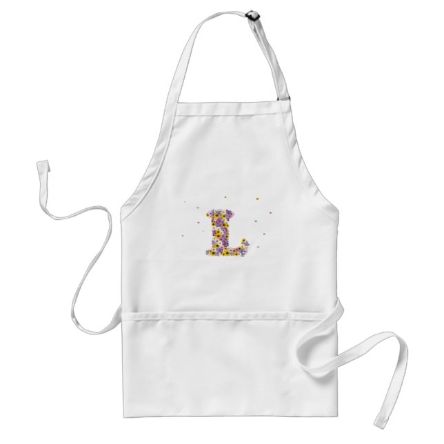 Flower letter L Standard Apron (Front)
