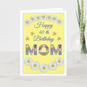 Flower letter Mum Personalised Birthday card