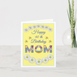 Flower letter Mum Personalised Birthday card