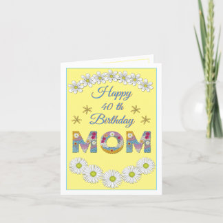 Flower letter Mum Personalised Birthday card
