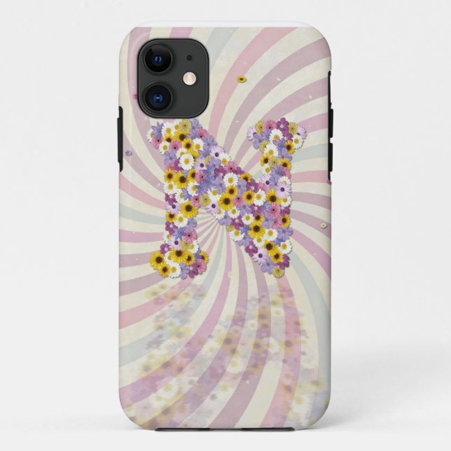 Flower letter N Case-Mate iPhone Case (Back)