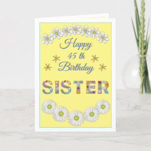 Flower letter sister Personalised Birthday card