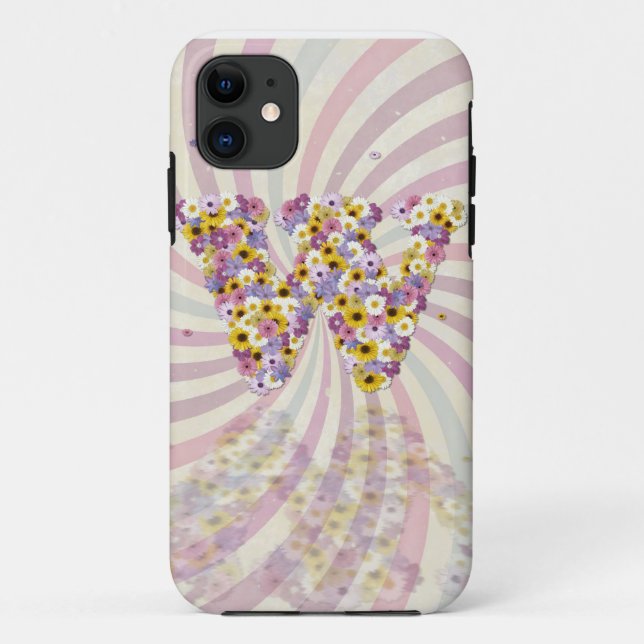 Flower letter w Case-Mate iPhone case (Back)