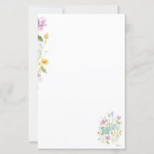 Flower Letter writing paper sheet