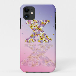 Flower letter x iPhone 11 case