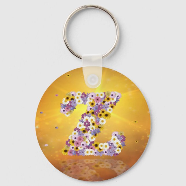 Flower letter Z Key Ring (Front)