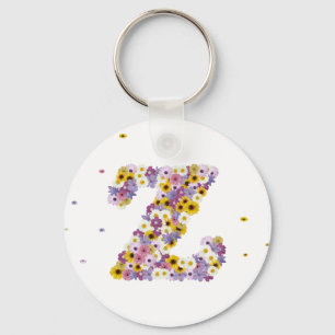 Flower letter Z Key Ring
