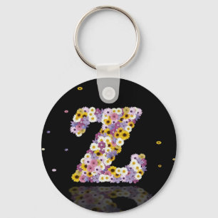 Flower letter Z Key Ring