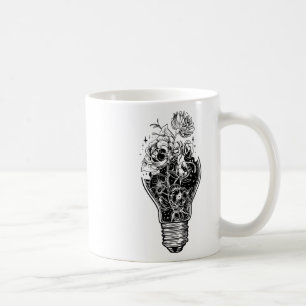 Flower Light Bulb Of Power Tree Peace For Hippies Coffee Mug