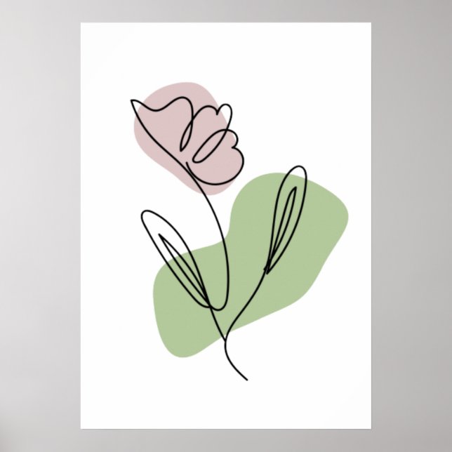 Flower Line Art Poster (Front)