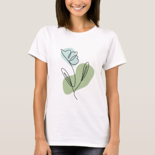 Flower Line Art T-Shirt