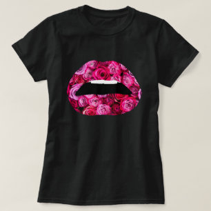 Flower lips print Women's Basic T-Shirt