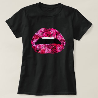 Flower lips print Women's Basic T-Shirt