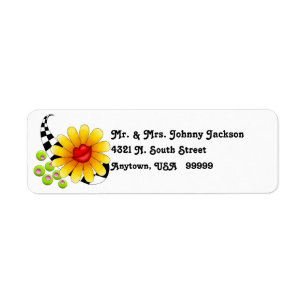 Flower Lips Return Address Labels