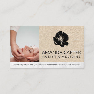 Flower Logo Acupuncturist Business Card