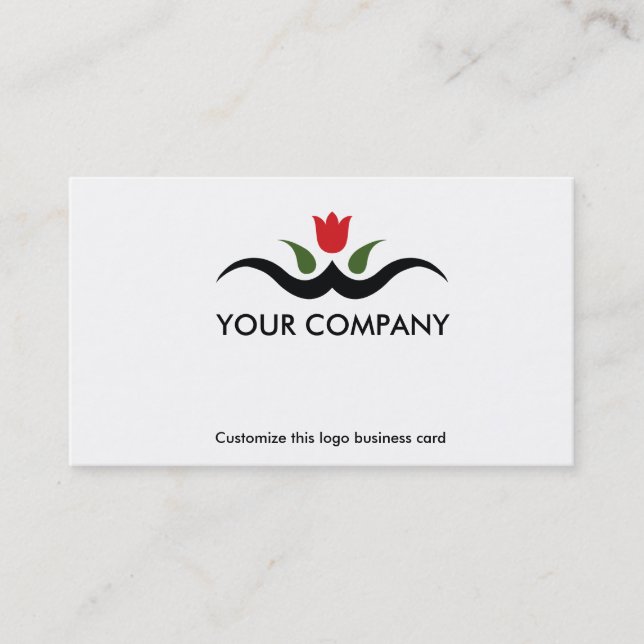 Flower Logo Business Card Template (Front)