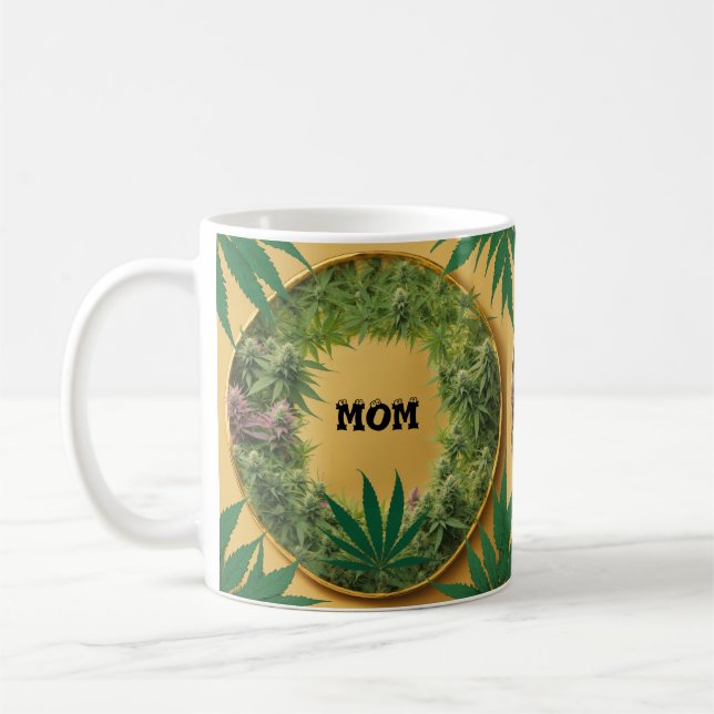flower logo mother day coffee mug (Left)