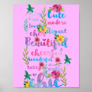 Flower Lover   Flower Cute Modern Beautiful Poster