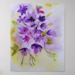 Flower Lover Purple Flowers Poster