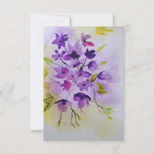 Flower Lover Purple Flowers RSVP Card