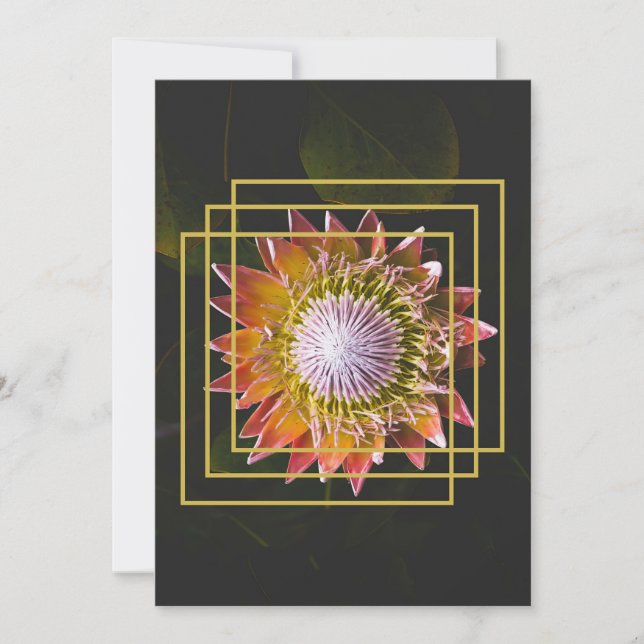 Flower Lover | Square Flower Save The Date (Front)