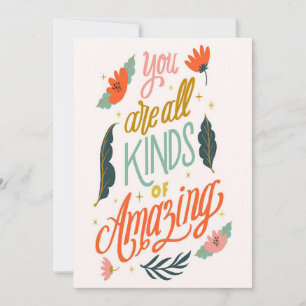 Flower Lover   You Are All Kinds Or Amazing Holiday Card